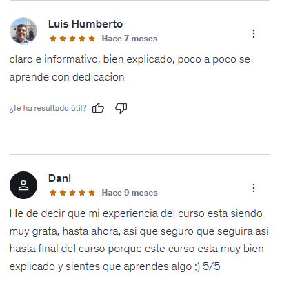 Opiniones alumnos Curso Automatización YouTube con IA