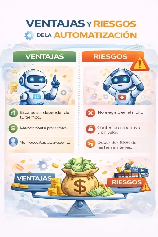 Ventajas y riesgos de la automatización de un canal de YouTube