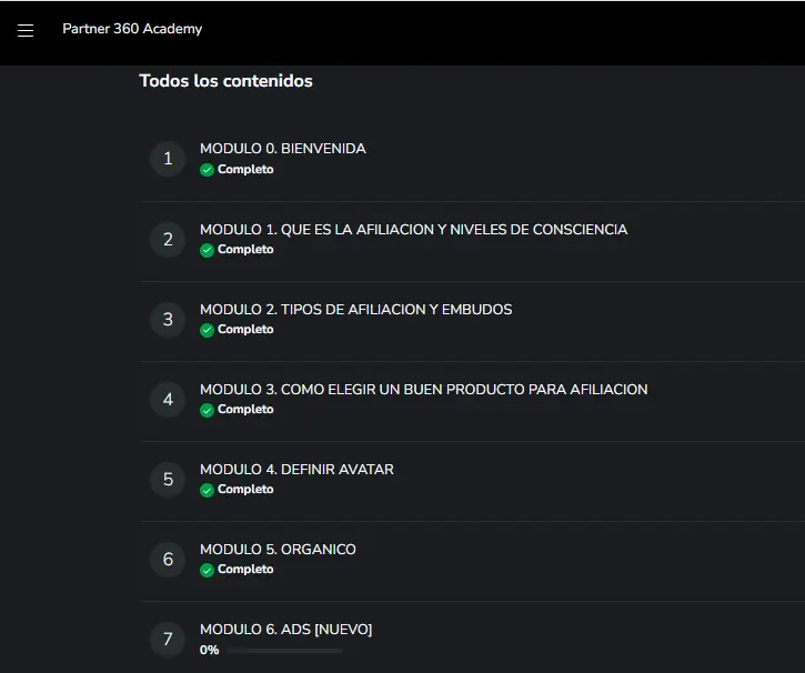Temario completo curso Partner 360