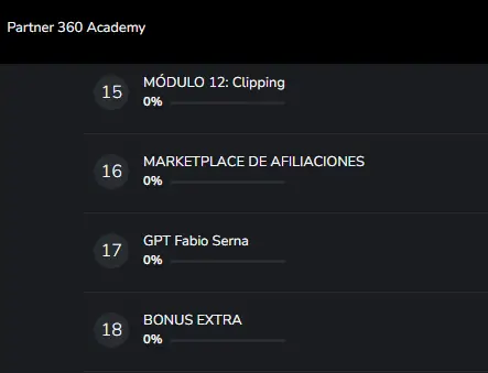 Herramientas dentro del curso Partner 360